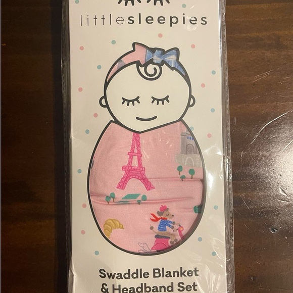 Little Sleepies Pink Weekend in Paris Swaddle Set - Picture 1 of 1